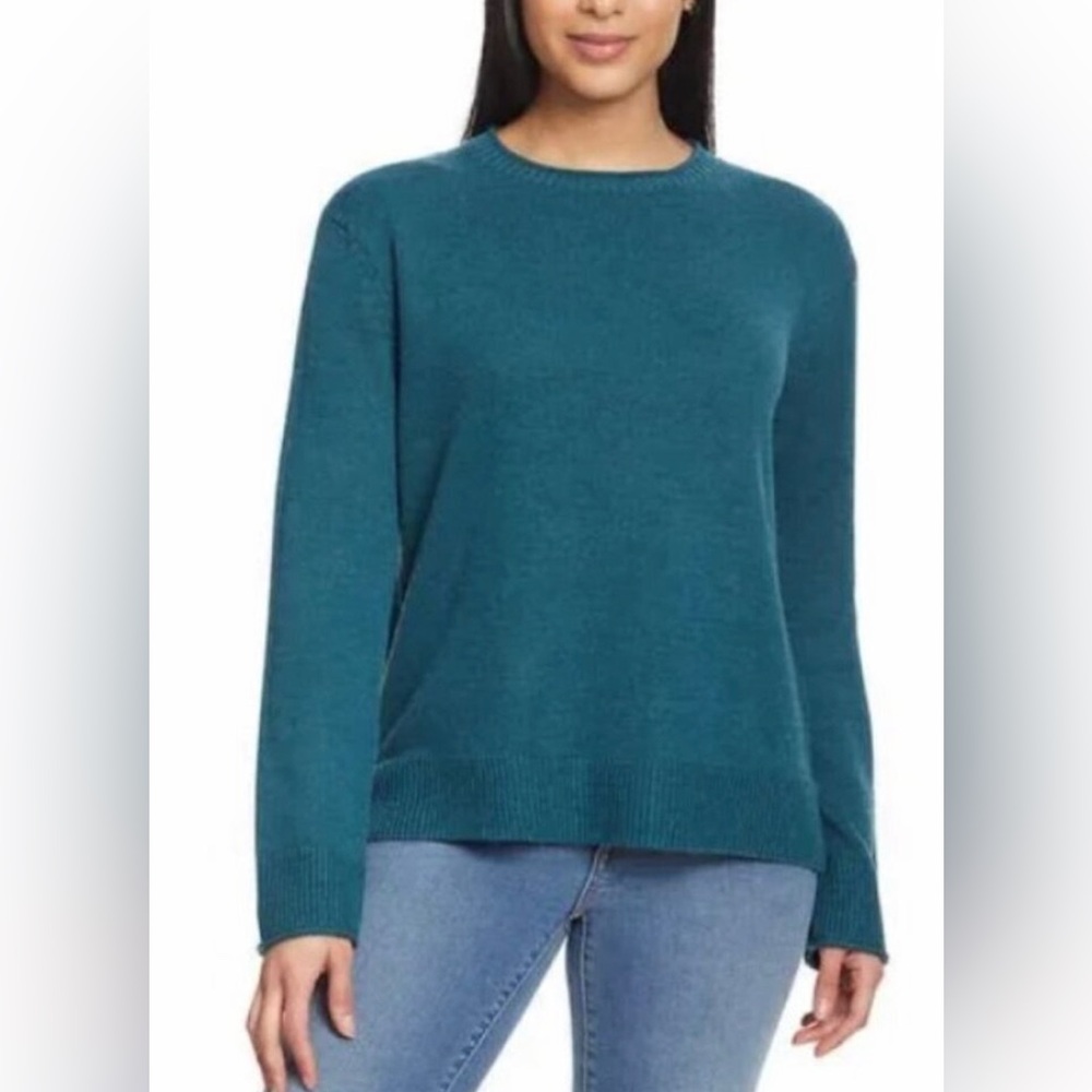 Ella Moss Teal Crew Neck Sweater